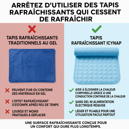 IcyNap | Tapis Rafraîchissant en Soie de Glace pour Chien
